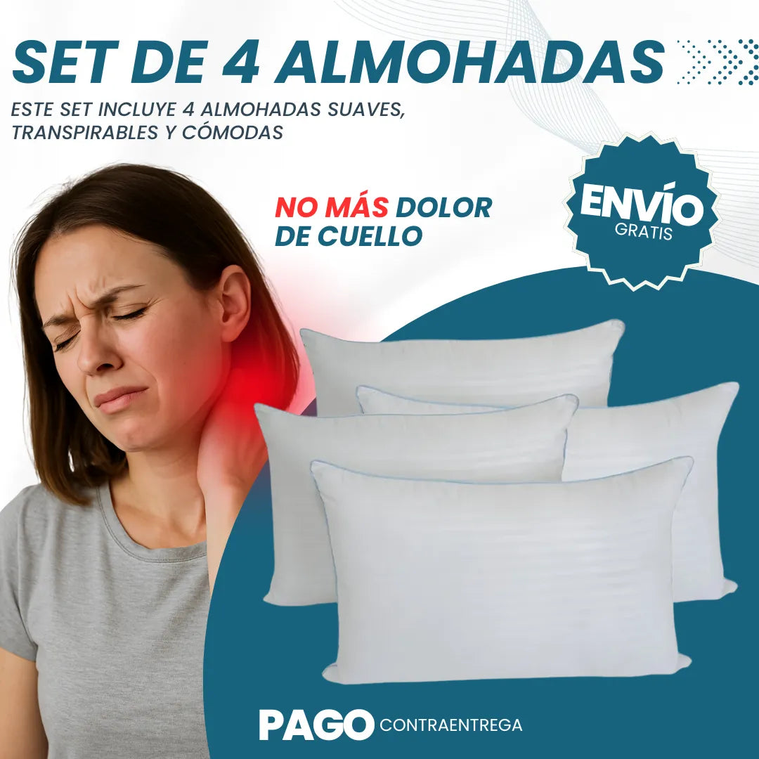 Tus almohadas actuales están deformadas y no brindan el soporte necesario.