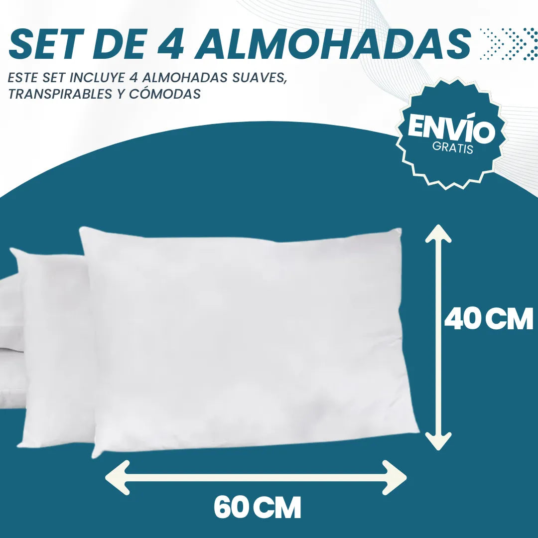 Almohadas Siliconadas Premium — Set x4