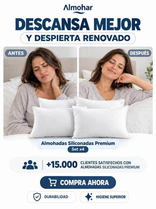 Almohadas Siliconadas Premium — Set x4